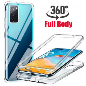 Galaxy S20 FE 5G 6.5 inch Case, Slim Fit 360 Degree Full Body Protection Hybrid Shockproof Case Transparent Back and Front Full Clear Cover, For Samsung S20 FE