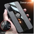 Samsung Galaxy S20 FE (6.5 inches) Case,Slim Ring Holder Rubber Bumper Car Magnetic Leather Kickstand Shockproof Back Cover