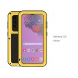 Samsung Galaxy S21 6.2 inches Case,Shockproof Armor Rugged Rubber Metal Aluminum Tempered Glass Screen Protective Hybrid Back Cover