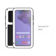 Samsung Galaxy S21 Plus 6.7 inches Case,Shockproof Armor Rugged Rubber Metal Aluminum Tempered Glass Screen Protective Hybrid Back Cover