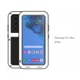 Samsung Galaxy S21 Ultra 6.8 inches Case,Shockproof Armor Rugged Rubber Metal Aluminum Tempered Glass Screen Protective Hybrid Back Cover