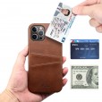 iPhone 12 Pro Max (6.7 inches) 2020 Release Case,Luxury Back Card Holder Case Hard Leather Protective Cover