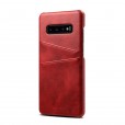 Samsung Galaxy S10E Case,Luxury Back Card Holder Case Hard Leather Protective Cover