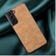 Samsung Galaxy S21 6.2 inches Case,Luxury Leather Back Shockproof Ultra Slim Cover