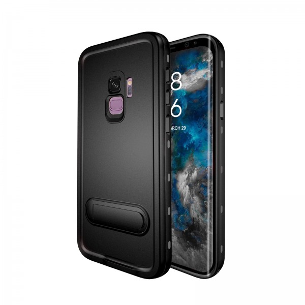 Samsung Galaxy S9 Waterproof Case ,Shockproof Built-in Screen Protector Full-Body Rugged Resistant Protective Hard Cover w/ Kickstand
