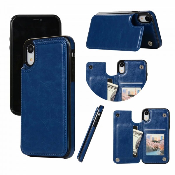 For iPhone 7 / 8 / SE2020 Leather Wallet Card Holder Stand Cover Case