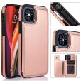 For iPhone 12 Leather Wallet Card Holder Stand Cover Case