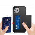 iPhone 12 Mini  (5.4 inches) 2020 Release Case,Slidable Hiddren Cards Slot Holder Anti-scratch Shockproof Bumper Protection Dual Layers Back Cove