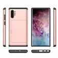 Samsung Galaxy Note10 & Note10 5G Case,Slidable Hiddren Cards Slot Holder Anti-scratch Shockproof Bumper Protection Dual Layers Back Cove