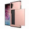 Samsung Note10 Plus/Note10 Plus 5G Case,Slidable Hiddren Cards Slot Holder Anti-scratch Shockproof Bumper Protection Dual Layers Back Cove