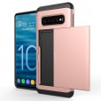 Samsung Galaxy S10 Plus Case,Slidable Hiddren Cards Slot Holder Anti-scratch Shockproof Bumper Protection Dual Layers Back Cove