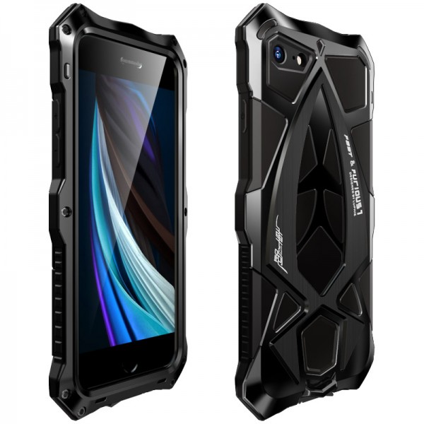 iPhone 7& iPhone 8 Case,Shockproof Rugged with Built-in Screen Protector Metal Armor Bumper Heavy Duty Protective Cover