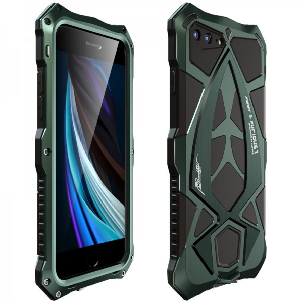 iPhone 7 Plus& iPhone 8 Plus Case,Shockproof Rugged with Built-in Screen Protector Metal Armor Bumper Heavy Duty Protective Cover