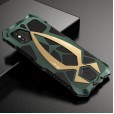 iPhone X & iPhone XS 5.8 inches Case,Shockproof Rugged with Built-in Screen Protector Metal Armor Bumper Heavy Duty Protective Cover