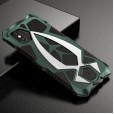 iPhone XR 6.1 inches Case,Shockproof Rugged with Built-in Screen Protector Metal Armor Bumper Heavy Duty Protective Cover