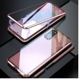 Samsung Galaxy S20 Case with Back Sreen Protector, Magnetic Adsorption Metal Tempered Glass Cover with Camera Protector Anti-scratch Wireless Charging