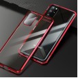 Samsung Galaxy S20 Plus Case with Back Sreen Protector, Magnetic Adsorption Metal Tempered Glass Cover with Camera Protector Anti-scratch Wireless Charging