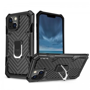 Hybrid Armor Shockproof Ring Stand Hard Back Case Cover, For Moto G Play 2021