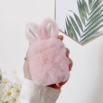 Airpods 1 & Airpods 2 Case,Cute Warm Rabbit Ears Furry Fluffy Headphones Full Protection Anti-scratch Cover