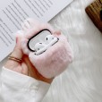 AirPods Pro 3rd Generation/ AirPods 3 Case,Cute Warm Rabbit Ears Furry Fluffy Headphones Full Protection Anti-scratch Cover