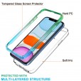 iPhone 11 6.1 inches 2019 Case ,Crystal Clear PC Back With 2 Pcs Tempered Glass Screen Protector Full Protection Drop Proof Anti-scratch Cover