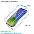 iPhone 11 Pro 5.8 inches 2019 Case ,Crystal Clear PC Back With 2 Pcs Tempered Glass Screen Protector Full Protection Drop Proof Anti-scratch Cover
