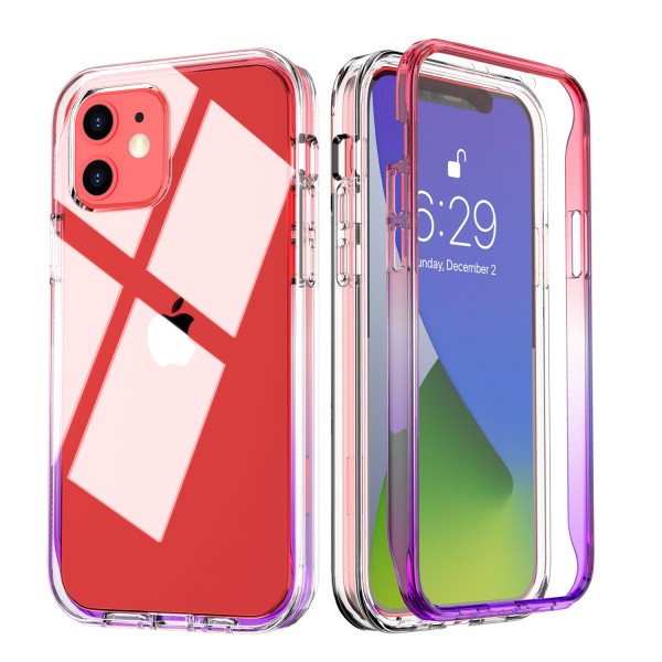 iPhone 12 Mini  (5.4 inches) 2020 Release Case,Full Body Shockproof Dual Layer Transparent  360° Protective Built-in Screen Protector Anti-Scratch Soft TPU Cover