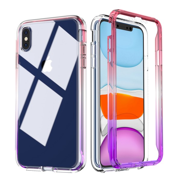 iPhone X & iPhone XS 5.8 inches Case,Full Body Shockproof Dual Layer Transparent  360° Protective Built-in Screen Protector Anti-Scratch Soft TPU Cover