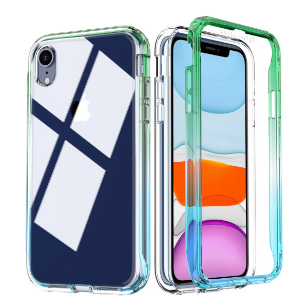 iPhone XR 6.1 inches Case,Full Body Shockproof Dual Layer Transparent  360° Protective Built-in Screen Protector Anti-Scratch Soft TPU Cover