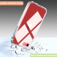 iPhone SE 2020 (2nd generation) Case,Full Body Shockproof Dual Layer Transparent  360° Protective Built-in Screen Protector Anti-Scratch Soft TPU Cover