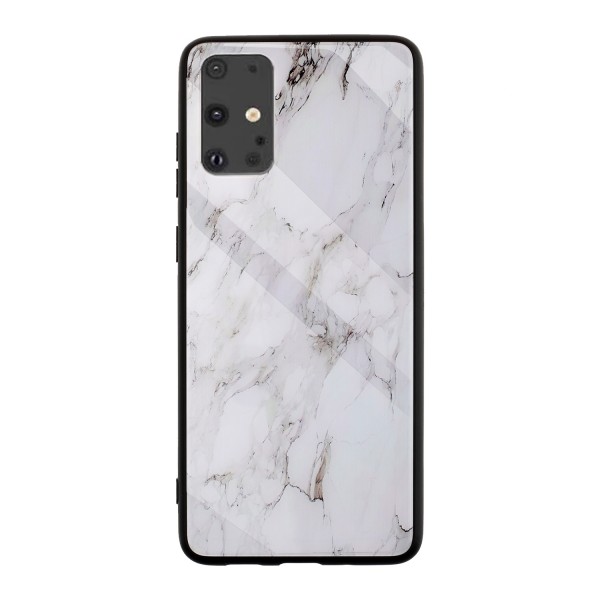 For Samsung Galaxy S20 Marble Pattern Glass Hard Case Cover