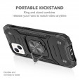 Ring Stand Rugged Cover Shockproof Hard Hybrid Smart Phone Case