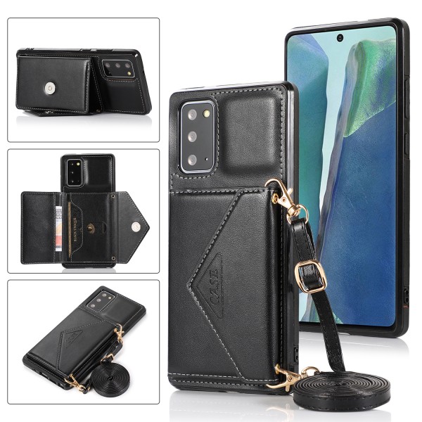 Samsung Galaxy S20FE 6.5 inch 4G &5G Case,Leather Card Slot Stand Strap Crossbody Bag Cover