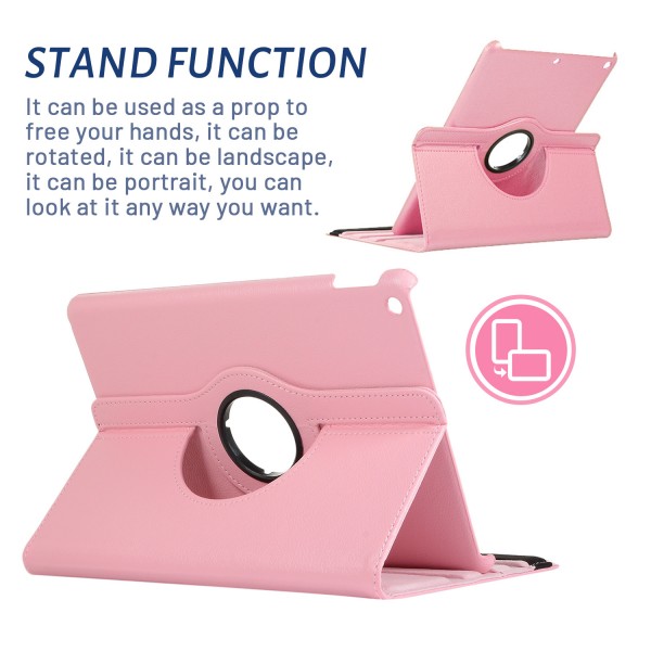 iPad 5th Gen 9.7 Inch 2017& 6th Gen 2018 & Air1 &Air2 Case, 360 Degree Rotating PU Leather Multi-Angle View Stand Protective Folio Cover Case