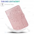 iPad 5th Generation 2017 9.7 inches Case,Embossed Cat & Tree PU Magnetic Flip Leather Stand Folio Wallet Cover with Credit Card Slots