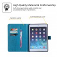 iPad Mini 1& Mini 2 & Mini 3 & Mini 4 & Mini 5 2019 (7.9 inches ) Case ,Embossed Cat & Tree PU Magnetic Flip Leather Stand Folio Wallet Cover with Credit Card Slots