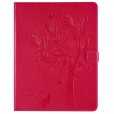iPad Pro (11-inch, 2nd generation) 2020 Case, Embossed Cat & Tree PU Magnetic Flip Leather Stand Folio Wallet Cover with Credit Card Slots