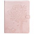 Apple iPad Pro (11-inch, 1st generation) 2018 Case, Embossed Cat & Tree PU Magnetic Flip Leather Stand Folio Wallet Cover with Credit Card Slots