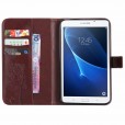 Samsung Galaxy Tab A 7.0 Tablet (2016 Release) SM-T280/SM-T285 Case,Embossed Cat & Tree PU Magnetic Flip Leather Stand Folio Wallet Cover with Credit Card Slots