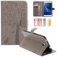 Samsung Galaxy Tab A 7.0 Tablet (2016 Release) SM-T280/SM-T285 Case,Embossed Cat & Tree PU Magnetic Flip Leather Stand Folio Wallet Cover with Credit Card Slots
