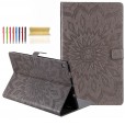 Amazon Kindle Fire HD 10 (9th/7th/5th Generation, 2019/2017/2015 Release) Case,Sunflower Embossed Pattern kickstand Magnetic Leather Protective Cover with Card/Cash Holder