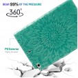 iPad Air 1st Generation 9.7 inches Case,Sunflower Embossed Pattern kickstand Magnetic Flip Leather Protective Cover with Card/Cash Holder