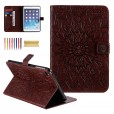 iPad Air 2 9.7 inches Tablet Case,Sunflower Embossed Pattern kickstand Magnetic Flip Leather Protective Cover with Card/Cash Holder