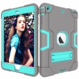 iPad Mini 4 & Mini 5 Tablete Case,Rugged Heavy Duty Hybrid PC Dual Layer Shockproof Kickstand Without Screen Protector Kids Friendly
