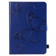 iPad 2 & iPad 3 & iPad 4 ( 9.7 inches ) Case, Embossed Butterfly Leather Folio Stand Cover Case with Card Slots Wallet Cover