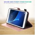 Samsung Galaxy Tab A 7.0 (2016 Release) T280/T285 Case,  Embossed Butterfly Pattern Magnetic Flip Leather Folio Stand with Card Slots Wallet Cover