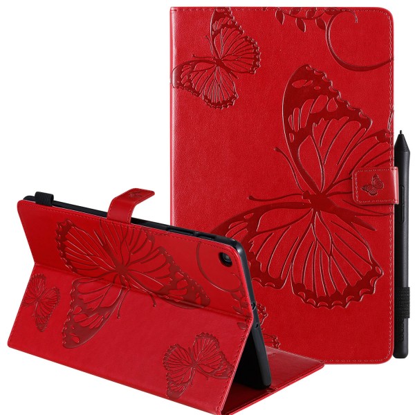 Samsung Galaxy Tab A 8.0 2015 Release(SM-T350/T355) Case,  Embossed Butterfly Pattern Magnetic Flip Leather Folio Stand with Card Slots Wallet Cover