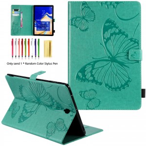 Samsung Galaxy Tab S4 10.5 inch SM-T830/T835/T837 Case,  Embossed Butterfly Pattern Magnetic Flip Leather Folio Stand with Card Slots Wallet Cover, For Samsung Tab S4/Samsung Tab T830/Samsung Tab T835