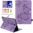 Samsung Galaxy Tab S4 10.5 inch SM-T830/T835/T837 Case,  Embossed Butterfly Pattern Magnetic Flip Leather Folio Stand with Card Slots Wallet Cover