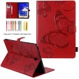 Samsung Galaxy Tab S4 10.5 inch SM-T830/T835/T837 Case,  Embossed Butterfly Pattern Magnetic Flip Leather Folio Stand with Card Slots Wallet Cover